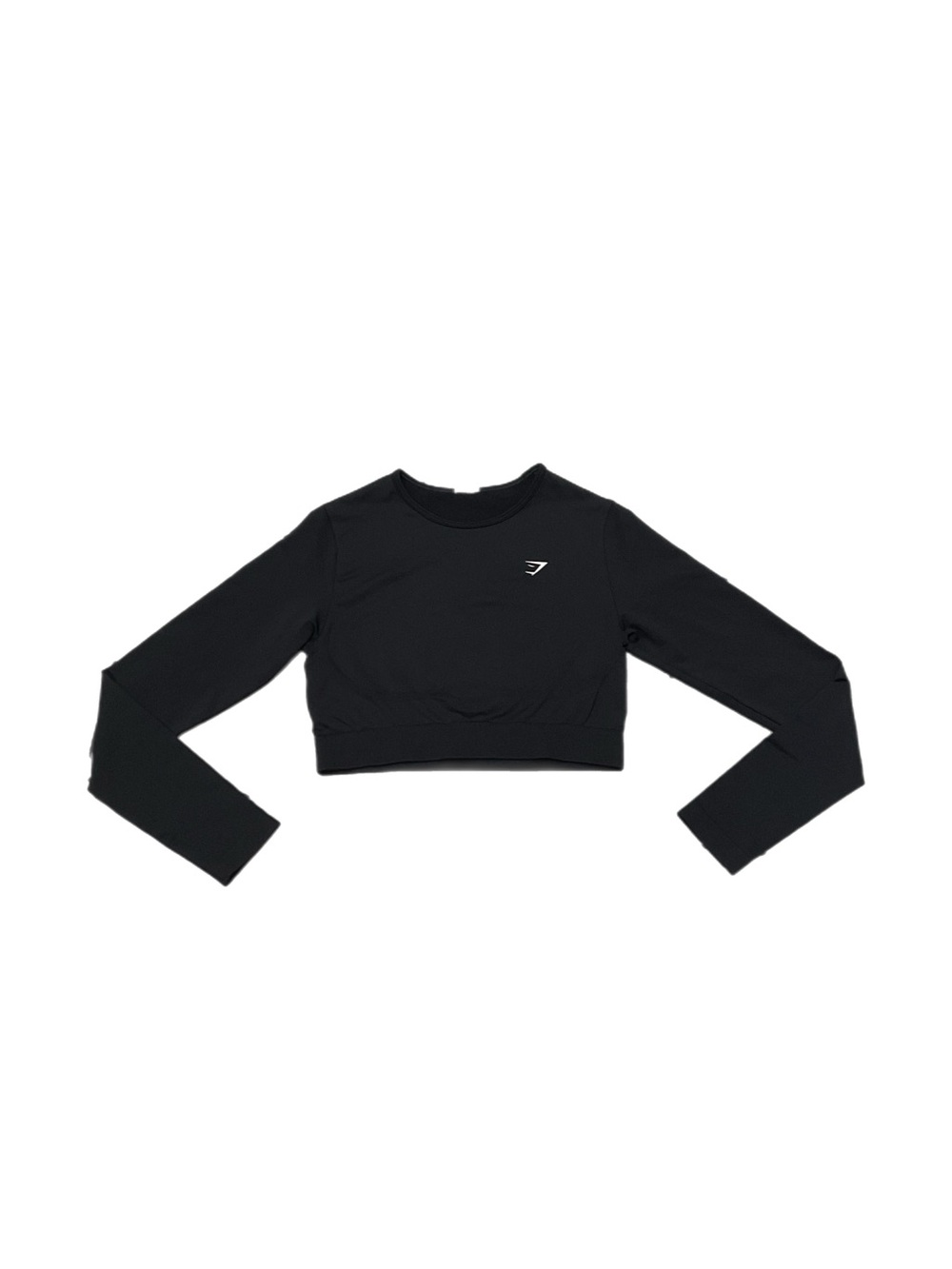 Gymshark Black Long Sleeve Cropped Performance Top